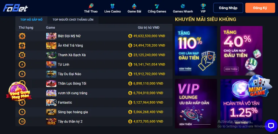Thưởng nạp tiền hàng ngày tại 789clup